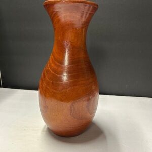 Wooden Decorative Vase - Brown Finish